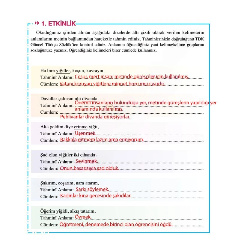 8. Sınıf Türkçe Ders Kitabı Cevapları Hecce Yayınları Sayfa 206 Çözüm Görseli