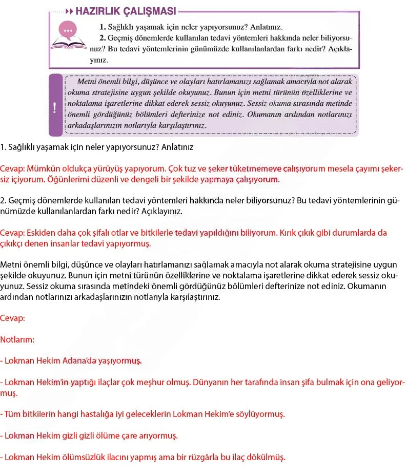 8. Sınıf Türkçe Ders Kitabı Cevapları Hecce Yayınları Sayfa 210 Çözüm Görseli