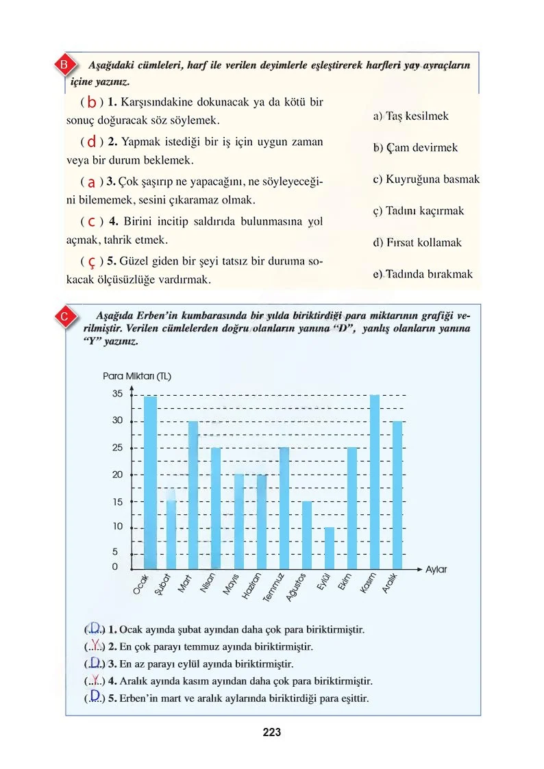 8. Sınıf Türkçe Ders Kitabı Cevapları Hecce Yayınları Sayfa 223 Çözüm Görseli
