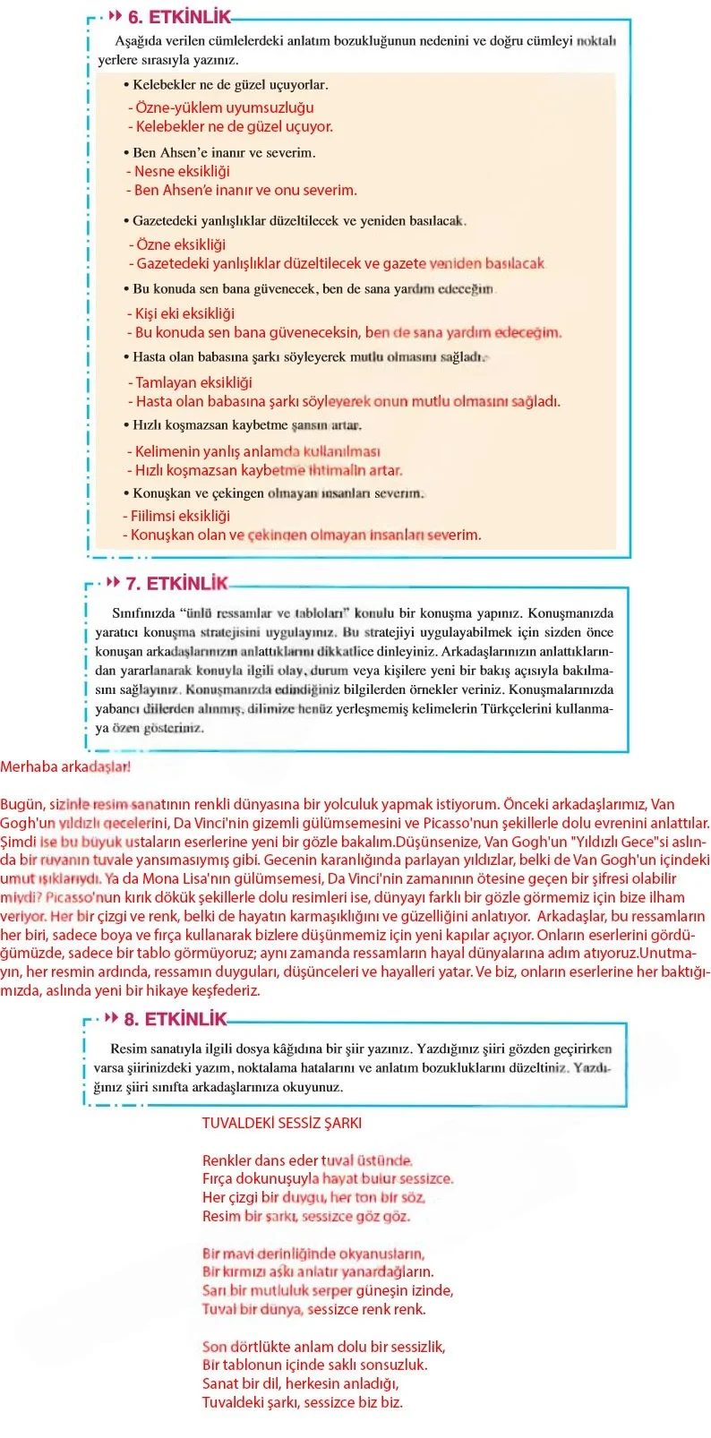 8. Sınıf Türkçe Ders Kitabı Cevapları Hecce Yayınları Sayfa 238 Çözüm Görseli