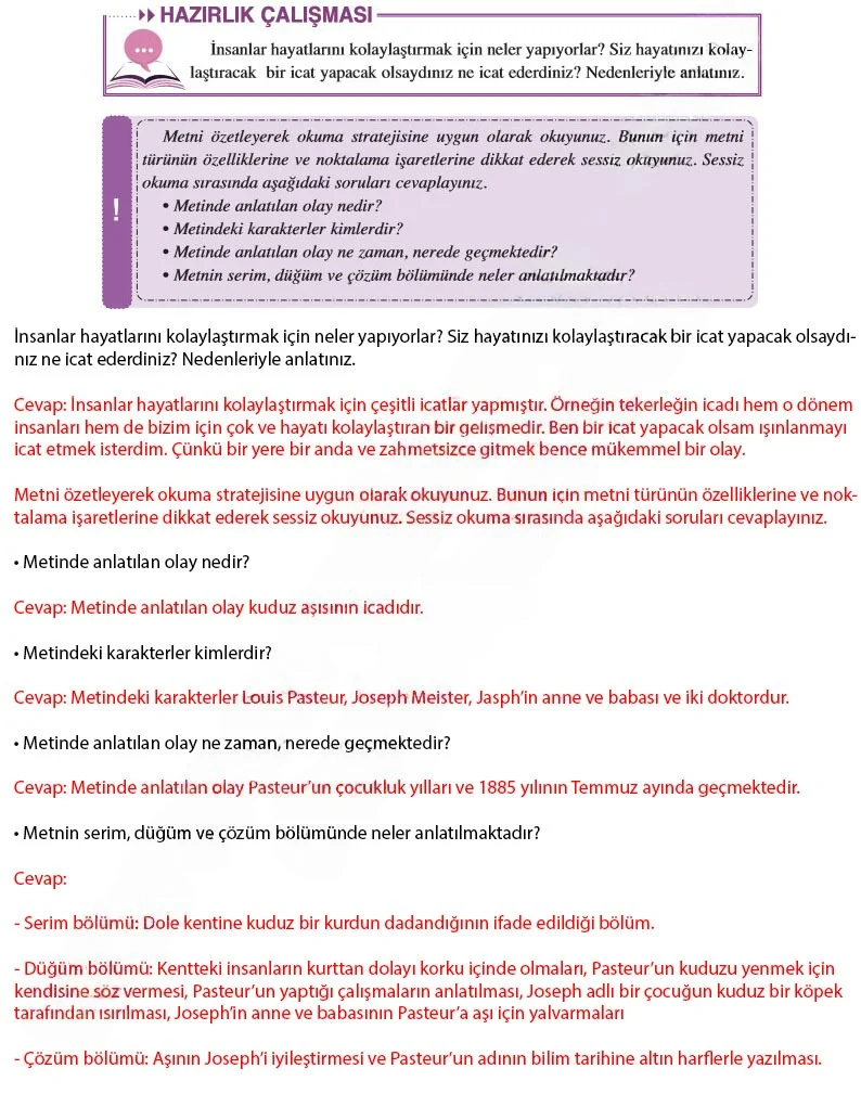 8. Sınıf Türkçe Ders Kitabı Cevapları Hecce Yayınları Sayfa 282 Çözüm Görseli