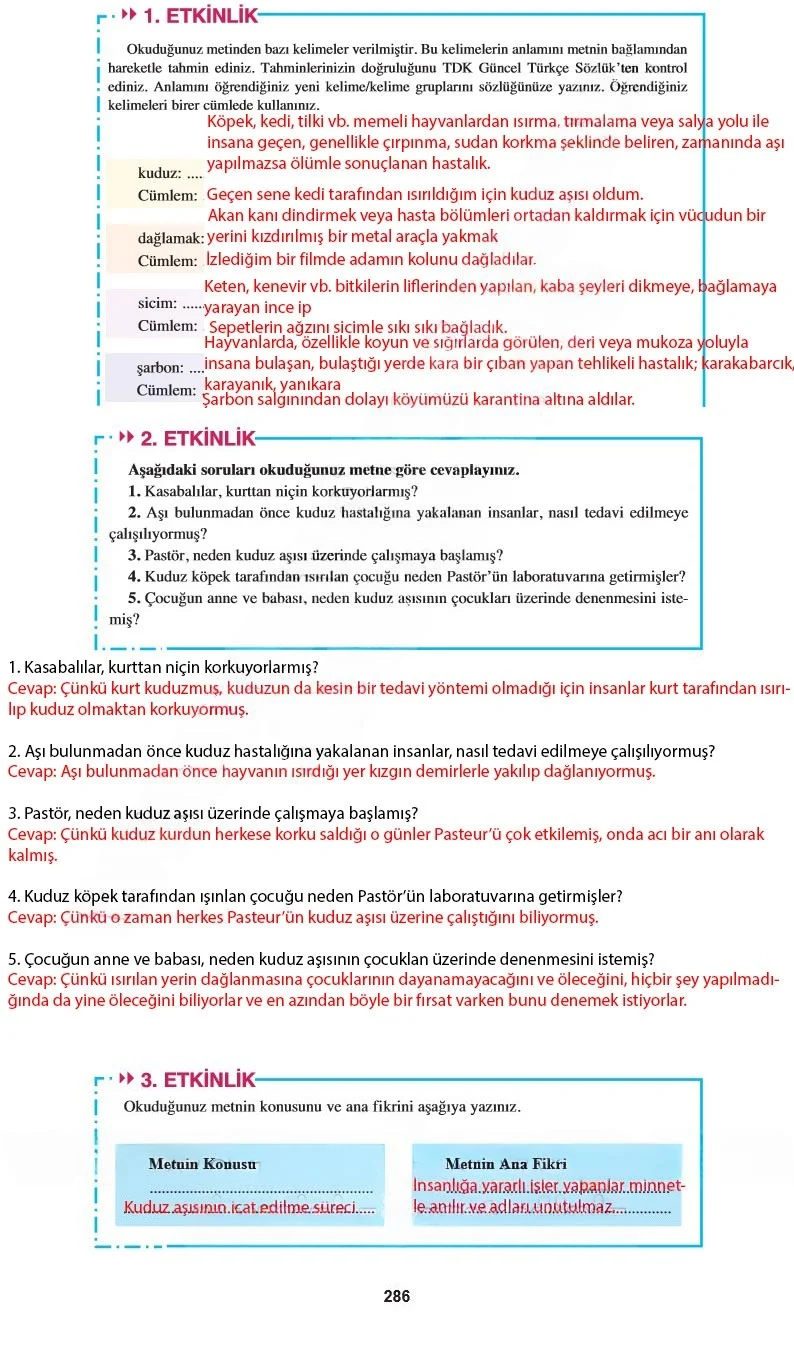 8. Sınıf Türkçe Ders Kitabı Cevapları Hecce Yayınları Sayfa 286 Çözüm Görseli