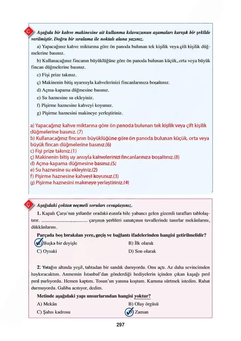 8. Sınıf Türkçe Ders Kitabı Cevapları Hecce Yayınları Sayfa 297 Çözüm Görseli