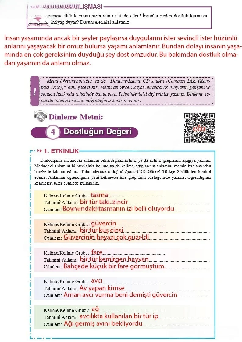 8. Sınıf Türkçe Ders Kitabı Cevapları Hecce Yayınları Sayfa 38 Çözüm Görseli