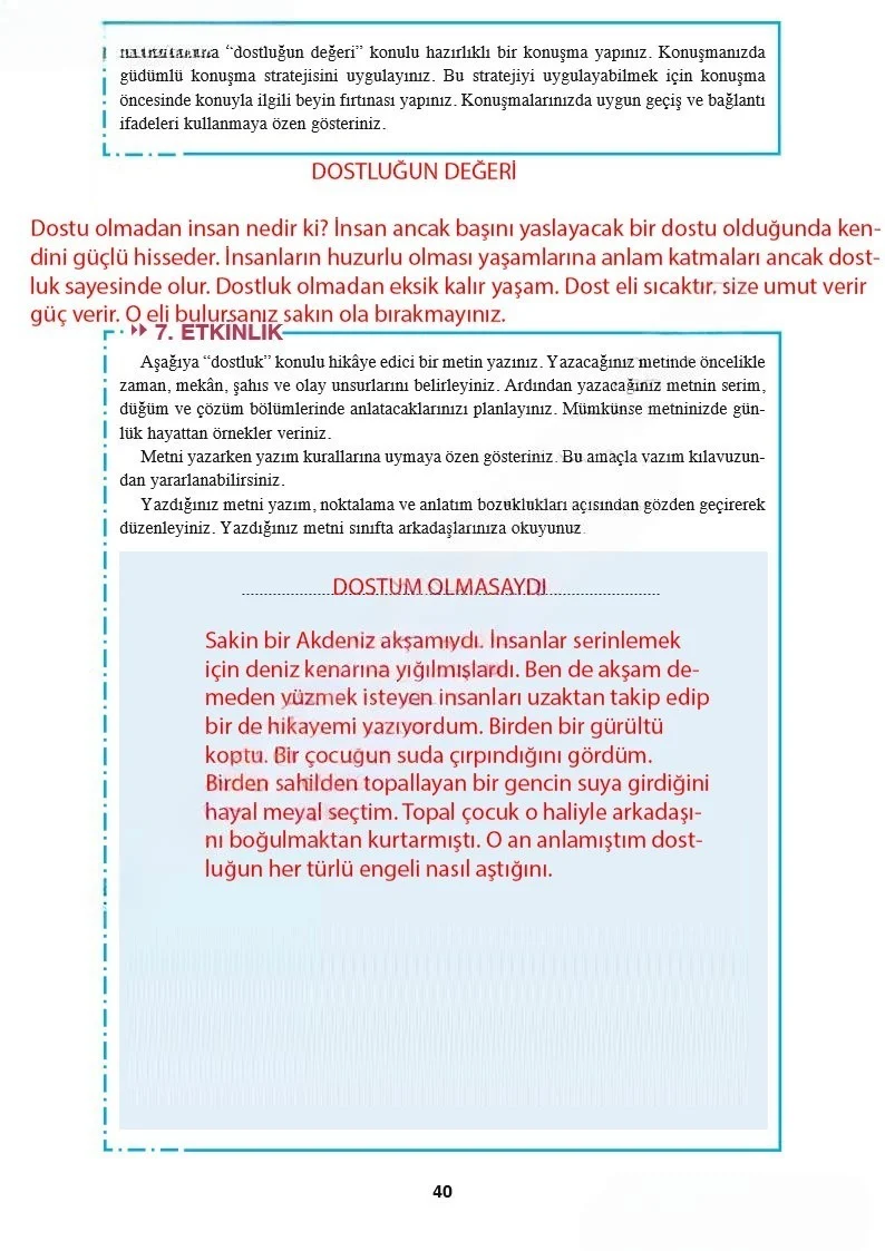 8. Sınıf Türkçe Ders Kitabı Cevapları Hecce Yayınları Sayfa 40 Çözüm Görseli
