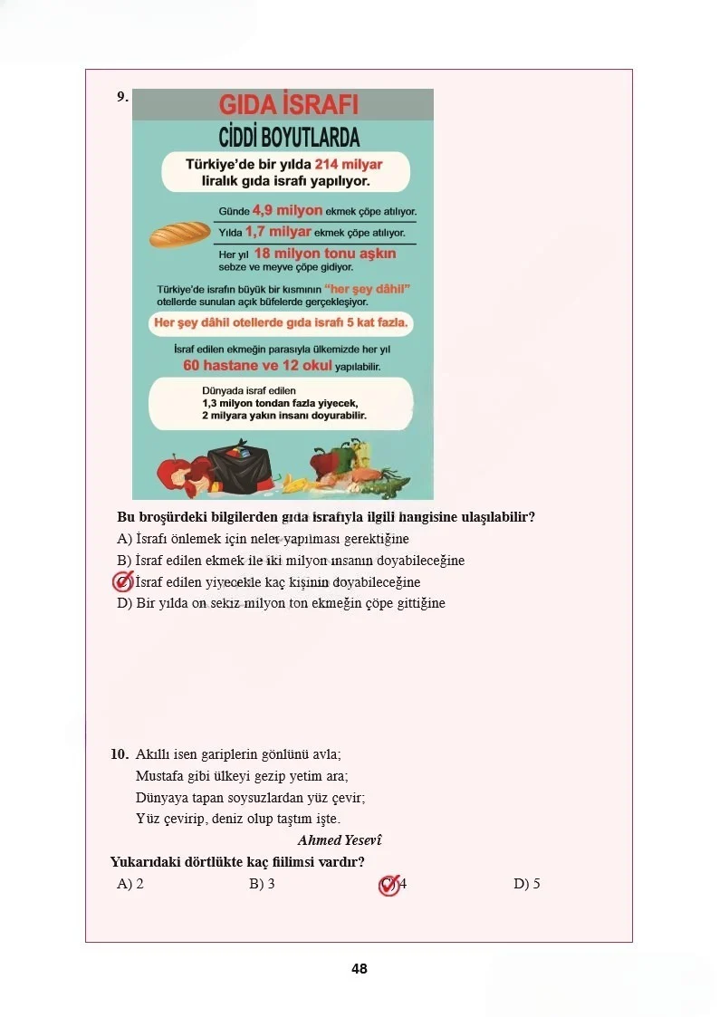 8. Sınıf Türkçe Ders Kitabı Cevapları Hecce Yayınları Sayfa 48 Çözüm Görseli