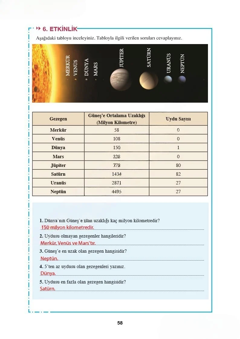 8. Sınıf Türkçe Ders Kitabı Cevapları Hecce Yayınları Sayfa 58 Çözüm Görseli