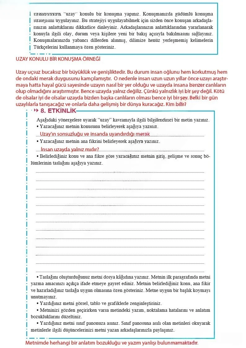 8. Sınıf Türkçe Ders Kitabı Cevapları Hecce Yayınları Sayfa 59 Çözüm Görseli