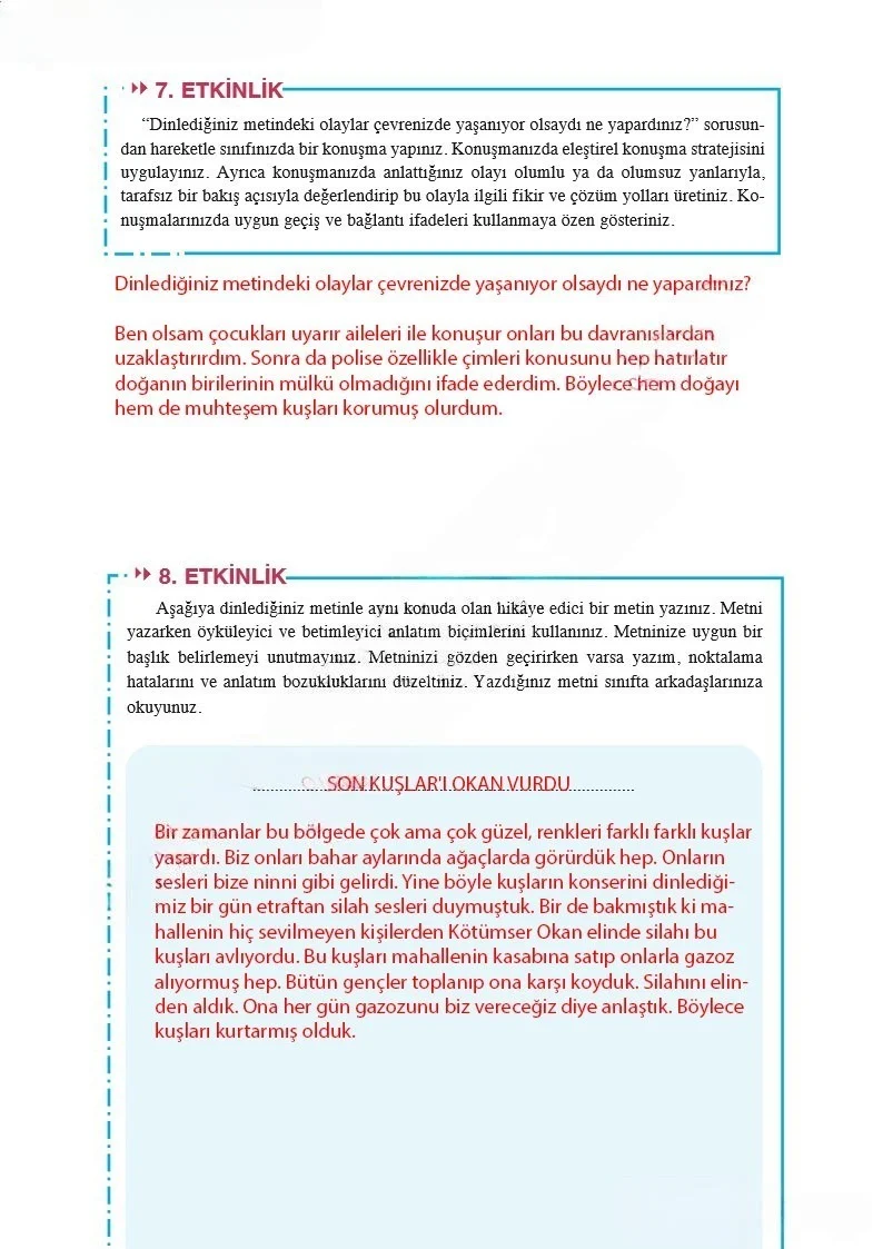 8. Sınıf Türkçe Ders Kitabı Cevapları Hecce Yayınları Sayfa 78 Çözüm Görseli