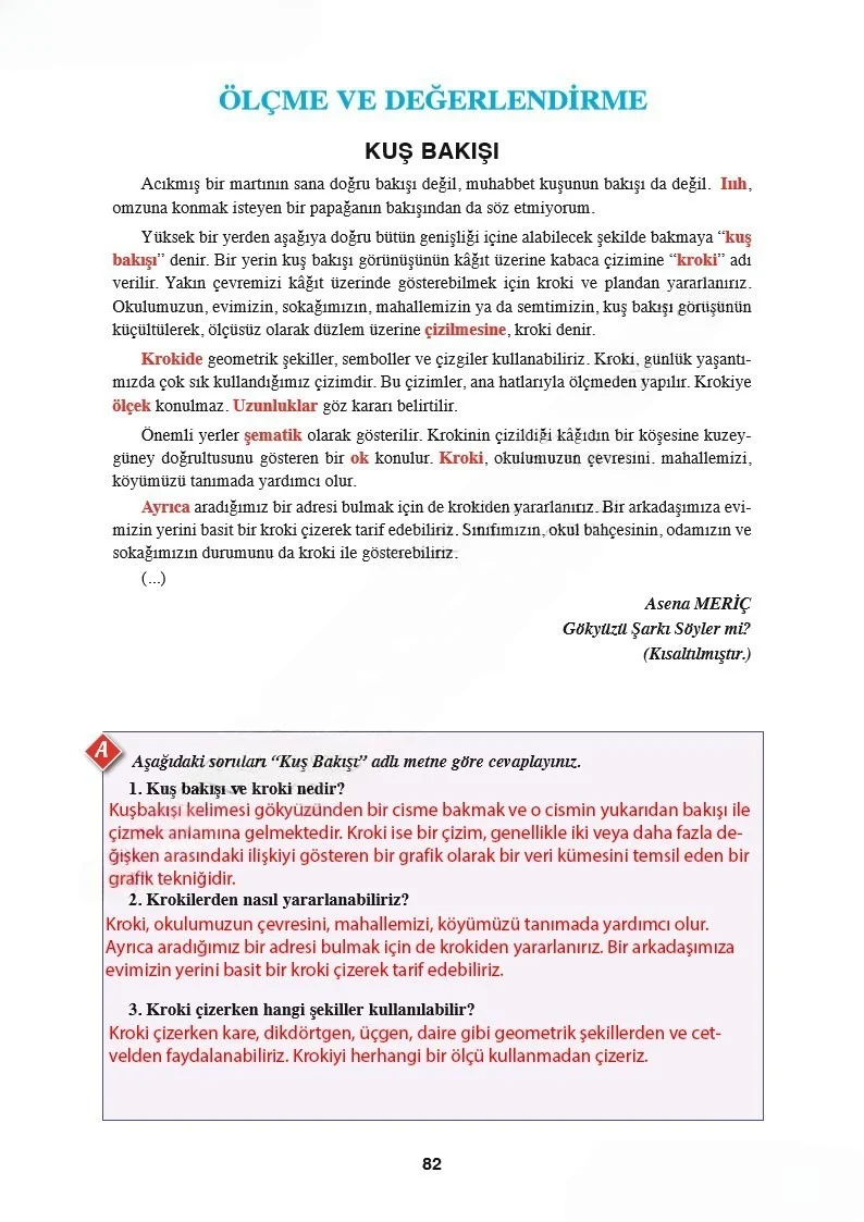 8. Sınıf Türkçe Ders Kitabı Cevapları Hecce Yayınları Sayfa 82 Çözüm Görseli
