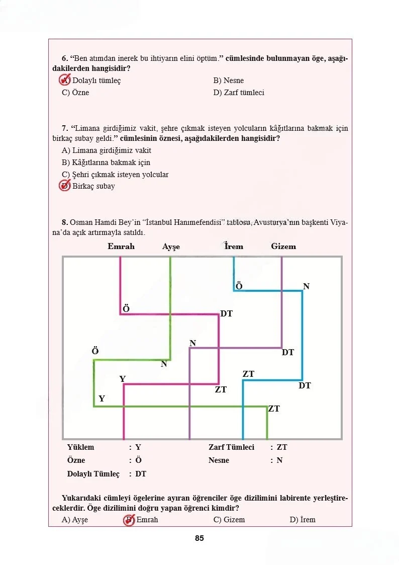 8. Sınıf Türkçe Ders Kitabı Cevapları Hecce Yayınları Sayfa 85 Çözüm Görseli