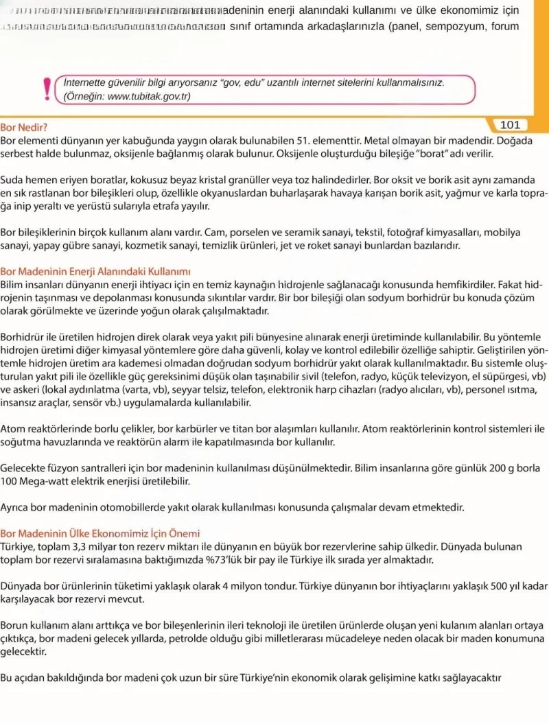 8. Sınıf Türkçe Ders Kitabı Cevapları Meb Yayınları Sayfa 101 Çözüm Görseli