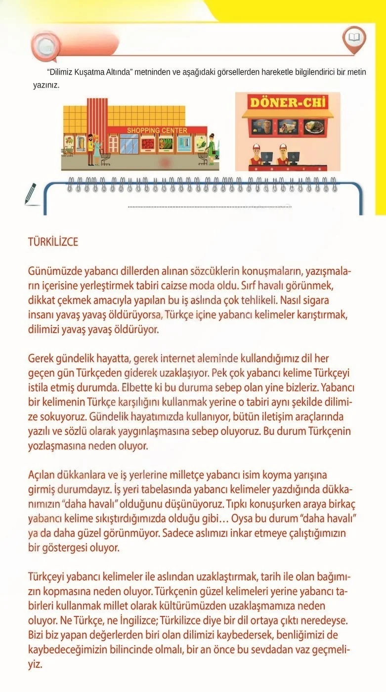 8. Sınıf Türkçe Ders Kitabı Cevapları Meb Yayınları Sayfa 137 Çözüm Görseli