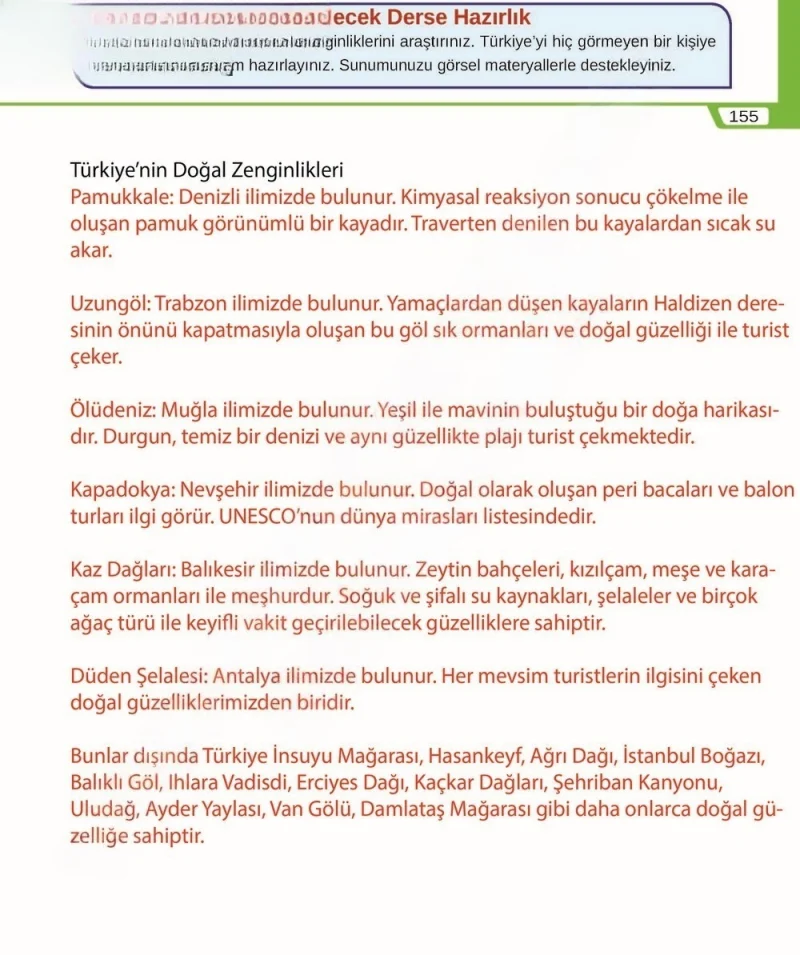 8. Sınıf Türkçe Ders Kitabı Cevapları Meb Yayınları Sayfa 155 Çözüm Görseli