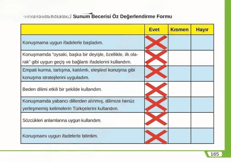 8. Sınıf Türkçe Ders Kitabı Cevapları Meb Yayınları Sayfa 165 Çözüm Görseli