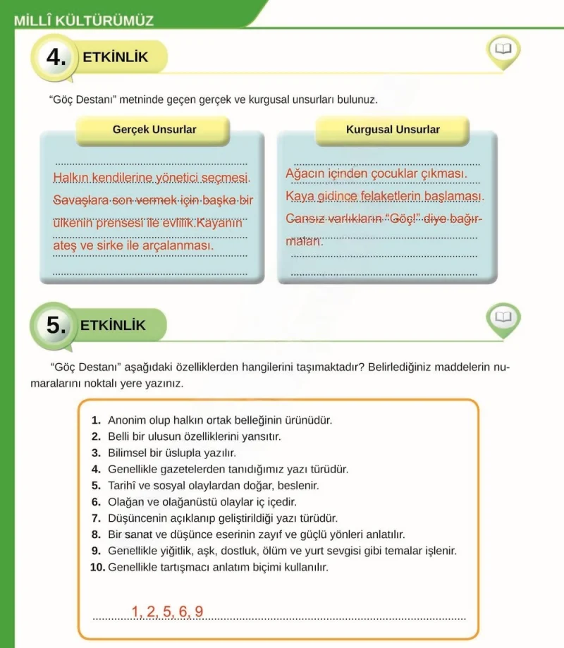 8. Sınıf Türkçe Ders Kitabı Cevapları Meb Yayınları Sayfa 182 Çözüm Görseli