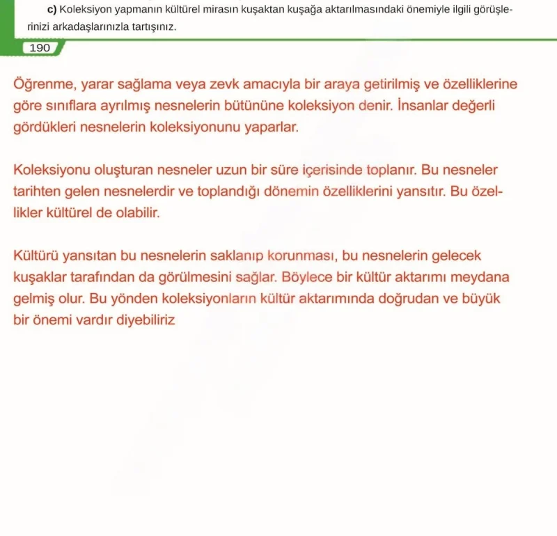 8. Sınıf Türkçe Ders Kitabı Cevapları Meb Yayınları Sayfa 190 Çözüm Görseli