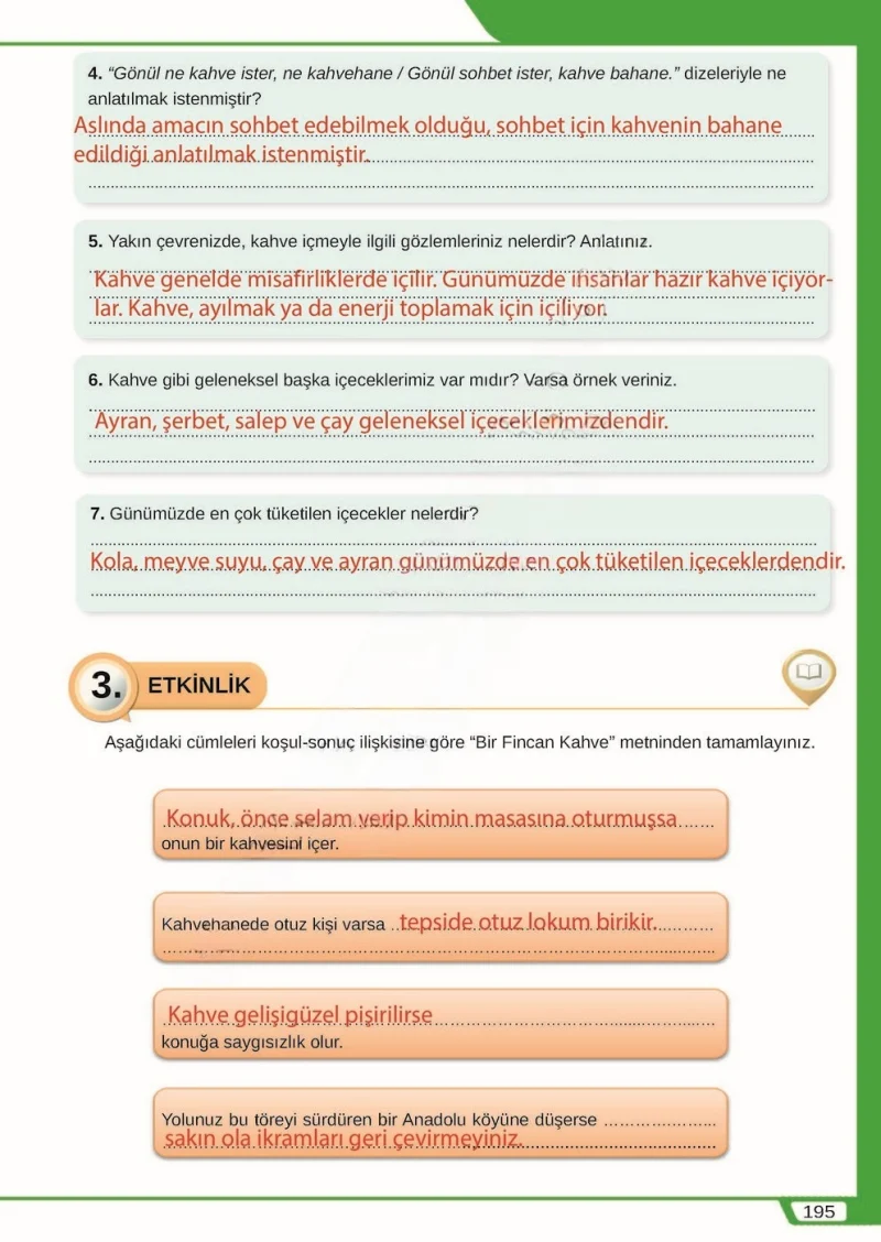 8. Sınıf Türkçe Ders Kitabı Cevapları Meb Yayınları Sayfa 195 Çözüm Görseli