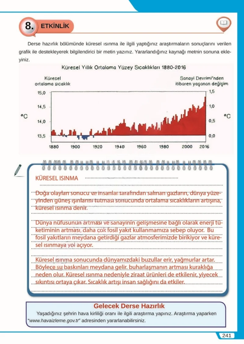 8. Sınıf Türkçe Ders Kitabı Cevapları Meb Yayınları Sayfa 241 Çözüm Görseli