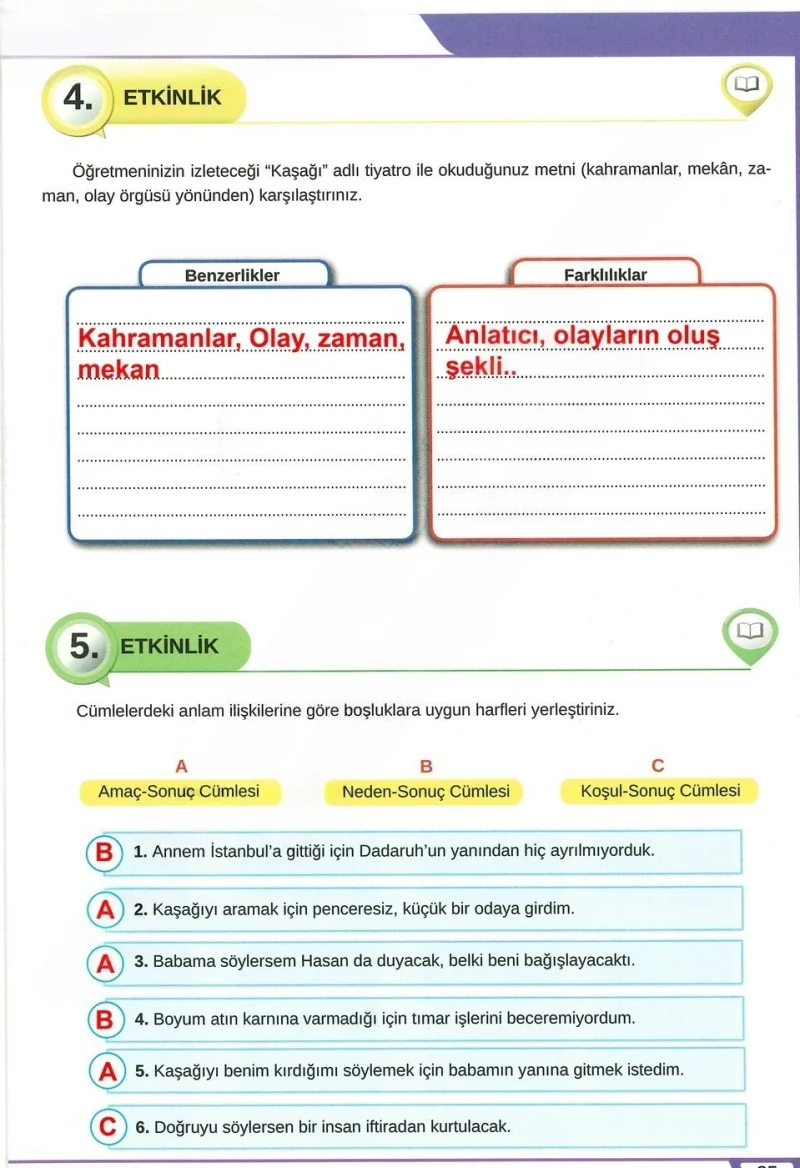 8. Sınıf Türkçe Ders Kitabı Cevapları Meb Yayınları Sayfa 25 Çözüm Görseli