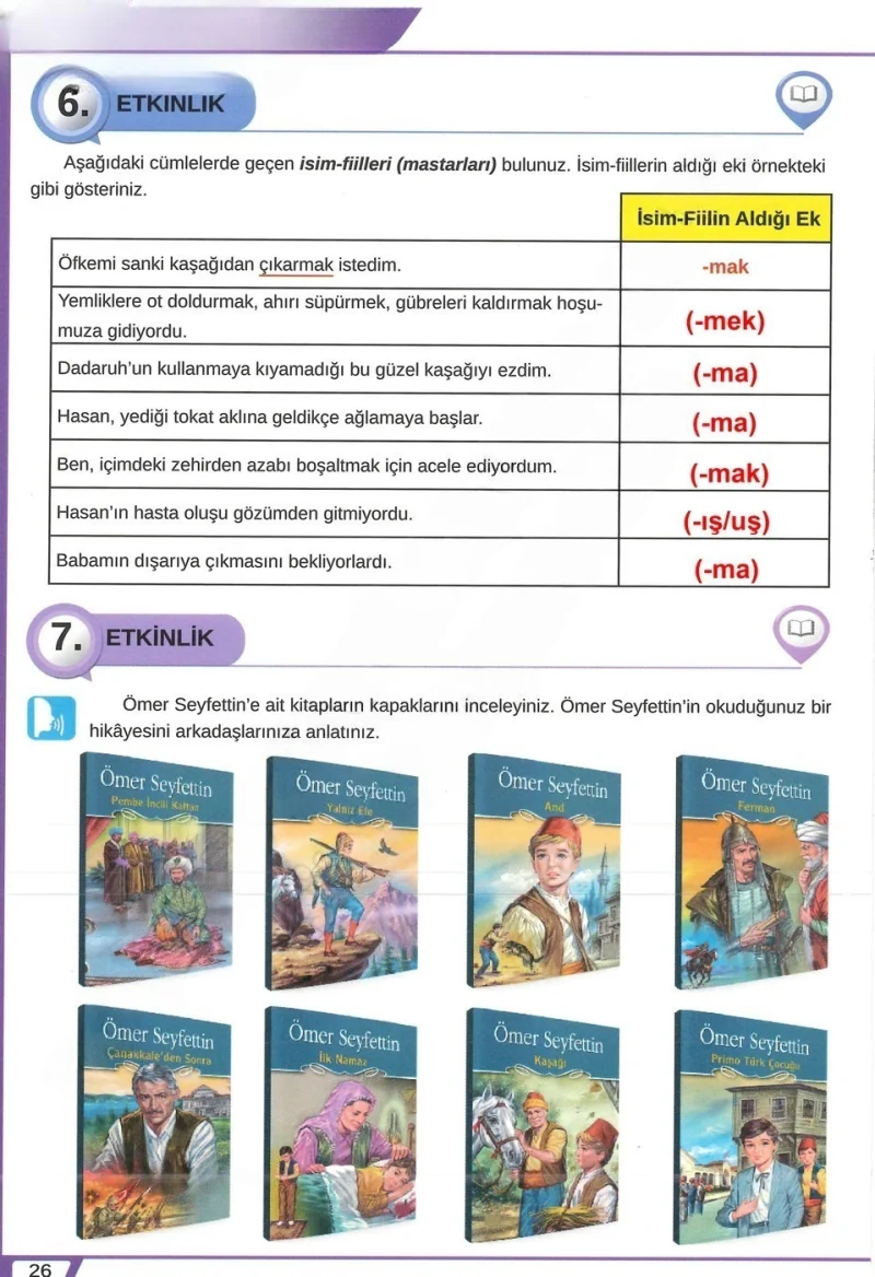 8. Sınıf Türkçe Ders Kitabı Cevapları Meb Yayınları Sayfa 26 Çözüm Görseli