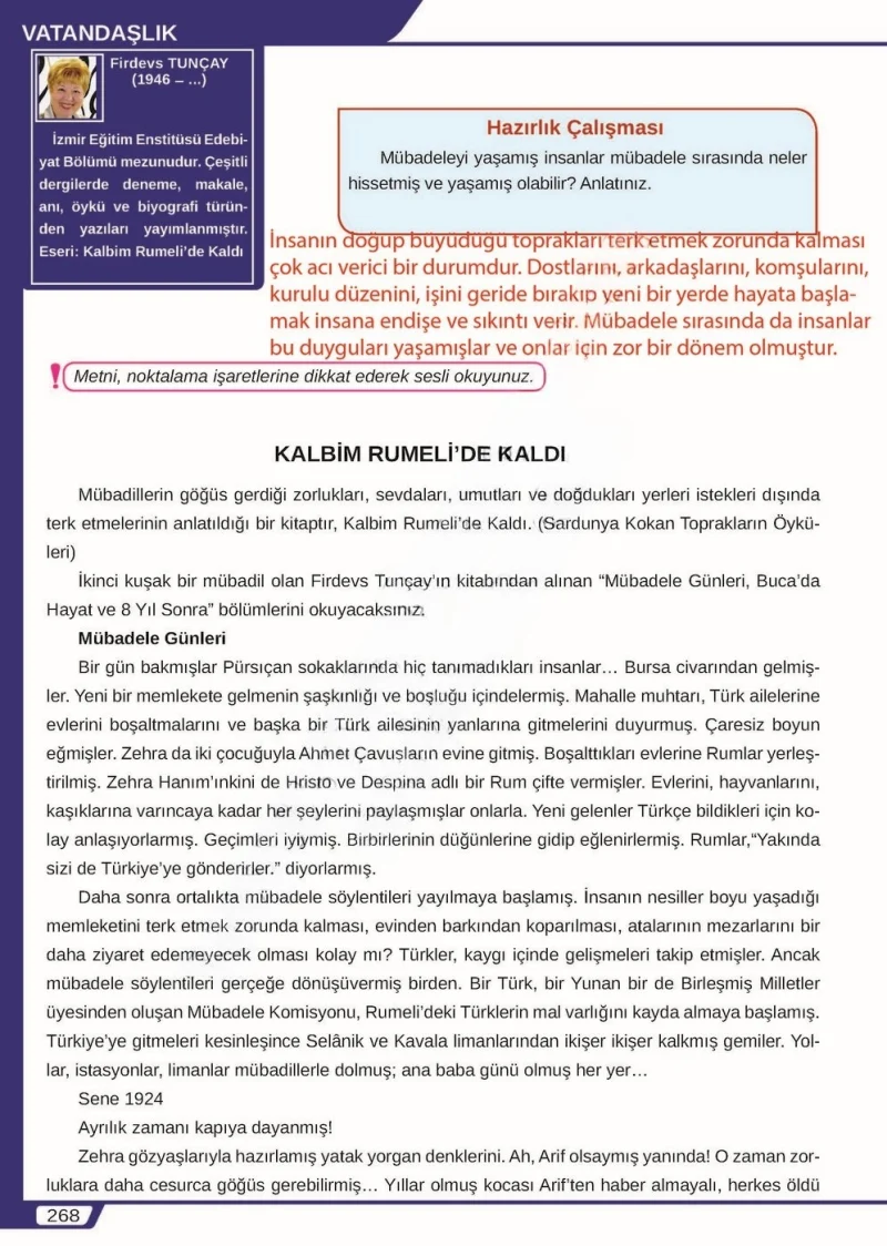 8. Sınıf Türkçe Ders Kitabı Cevapları Meb Yayınları Sayfa 268 Çözüm Görseli