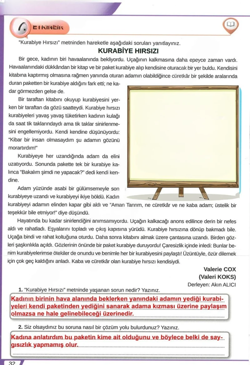 8. Sınıf Türkçe Ders Kitabı Cevapları Meb Yayınları Sayfa 32 Çözüm Görseli