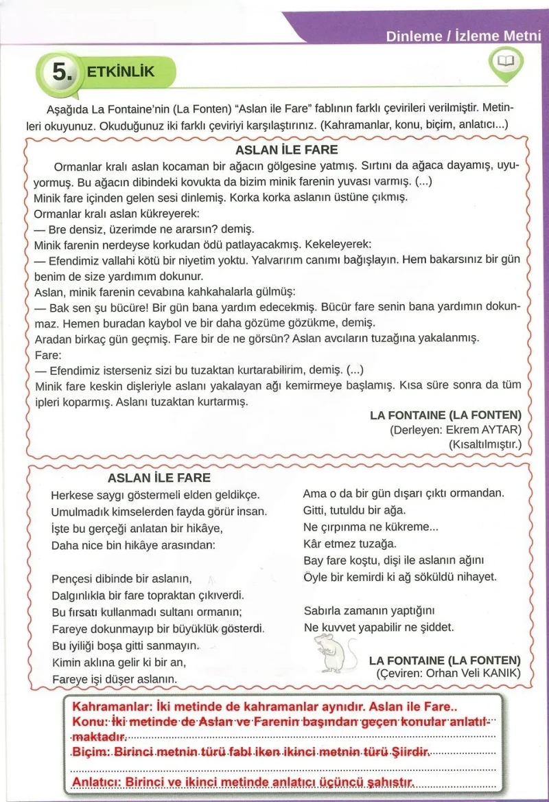 8. Sınıf Türkçe Ders Kitabı Cevapları Meb Yayınları Sayfa 37 Çözüm Görseli