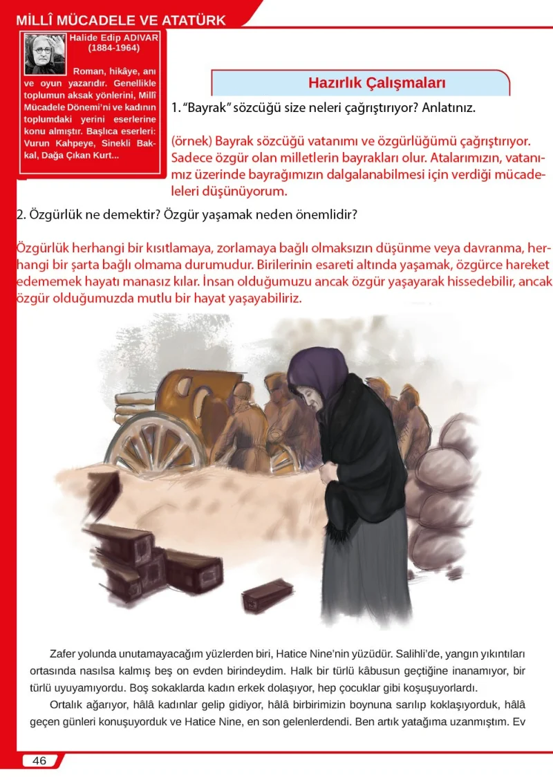 8. Sınıf Türkçe Ders Kitabı Cevapları Meb Yayınları Sayfa 46 Çözüm Görseli