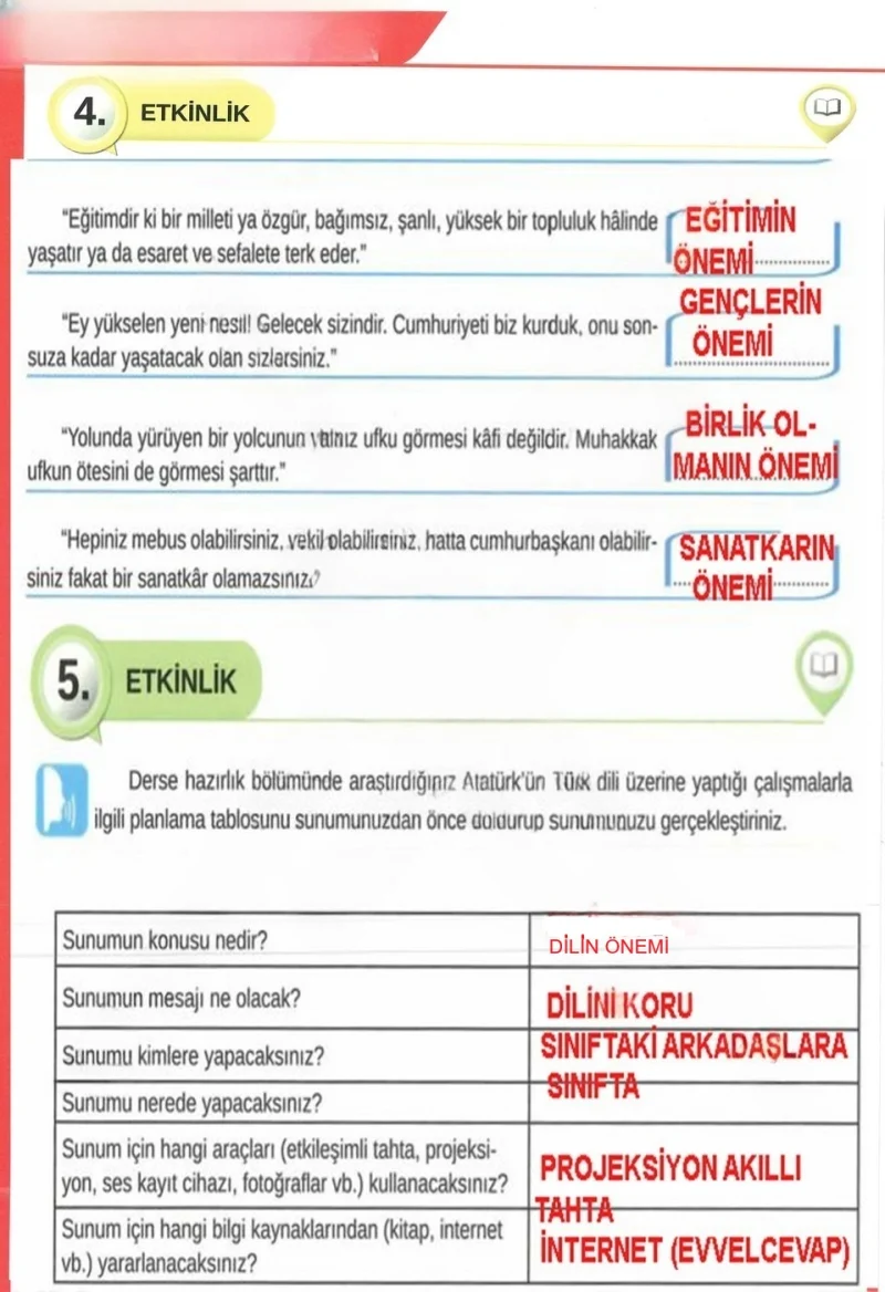 8. Sınıf Türkçe Ders Kitabı Cevapları Meb Yayınları Sayfa 58 Çözüm Görseli