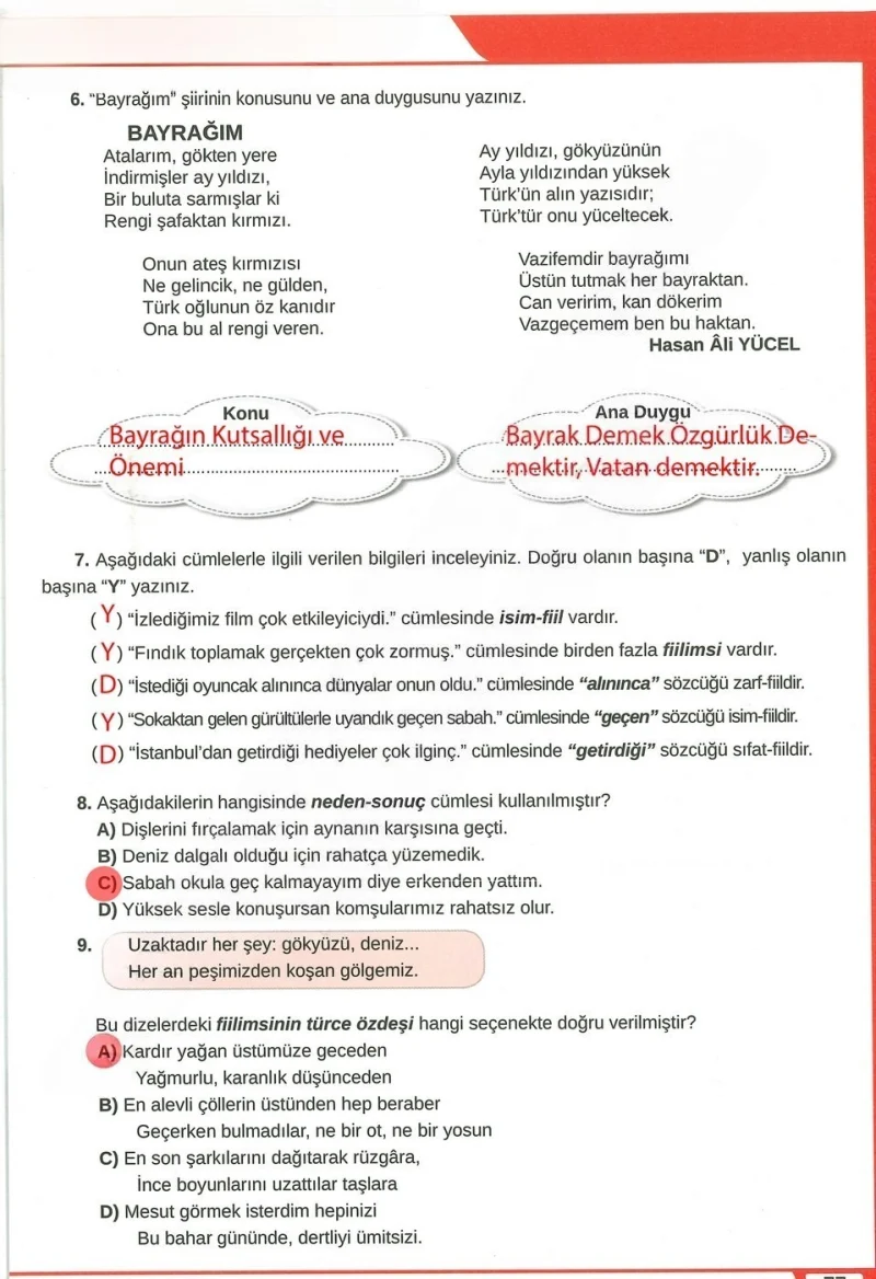 8. Sınıf Türkçe Ders Kitabı Cevapları Meb Yayınları Sayfa 77 Çözüm Görseli