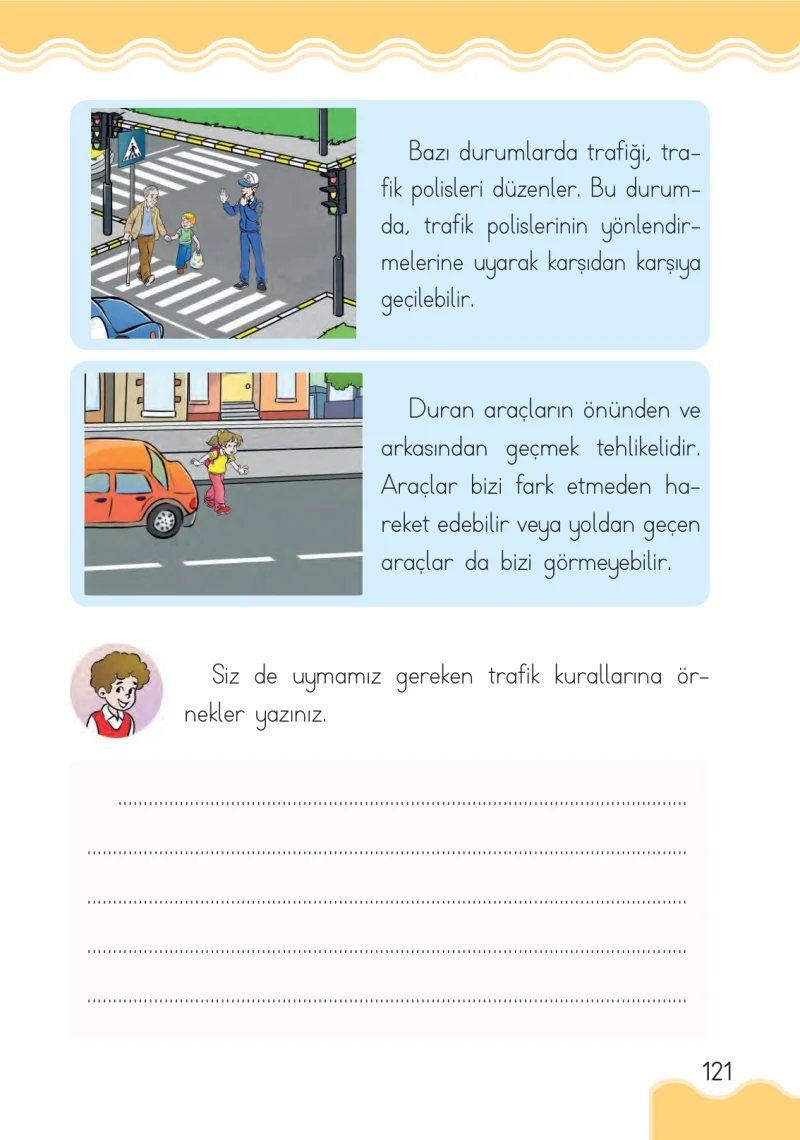 1. Sınıf Hayat Bilgisi Ders Kitabı Cevapları Ardıç Yayınları Sayfa 121