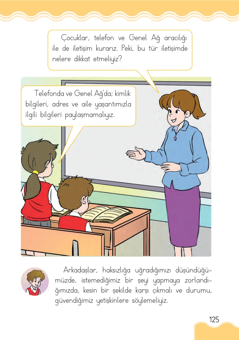 1. Sınıf Hayat Bilgisi Ders Kitabı Cevapları Ardıç Yayınları Sayfa 125