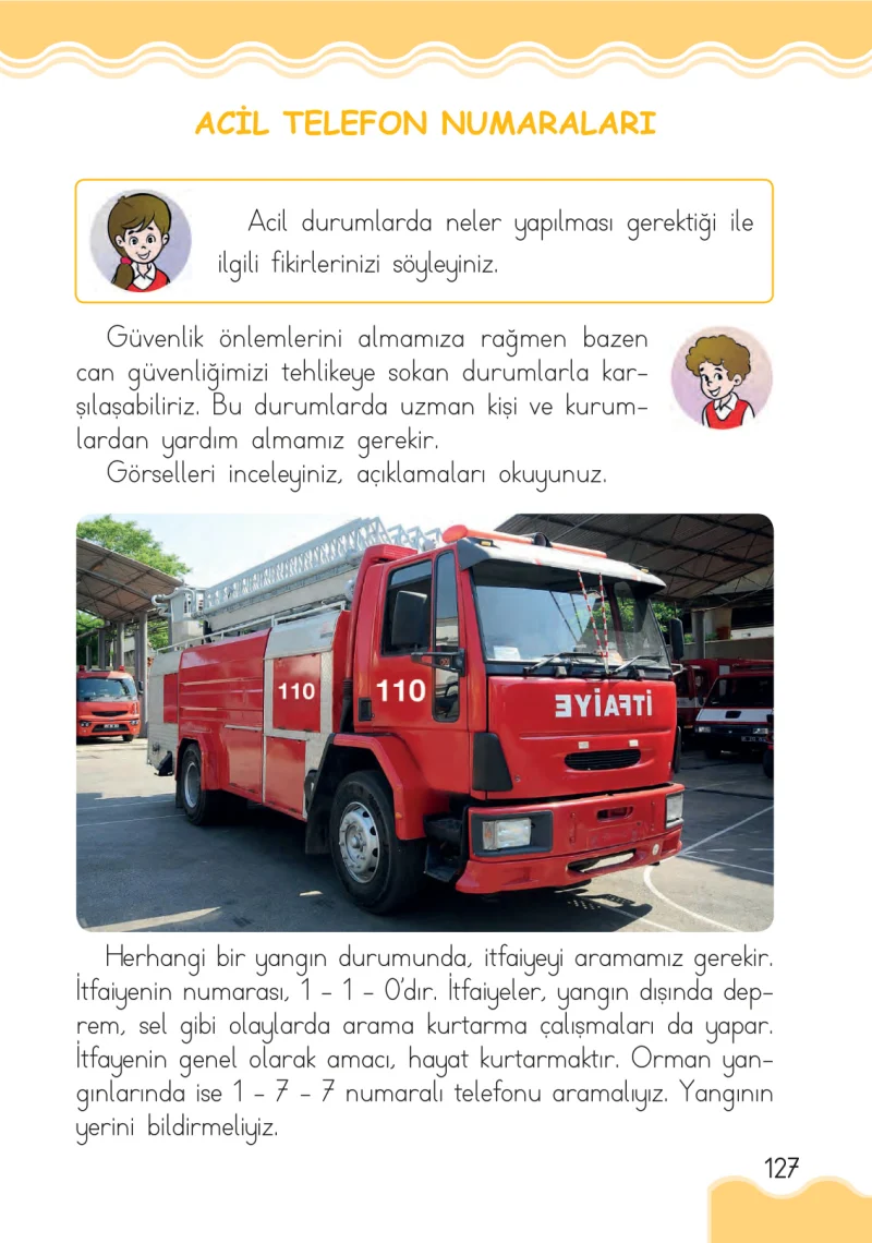 1. Sınıf Hayat Bilgisi Ders Kitabı Cevapları Ardıç Yayınları Sayfa 127