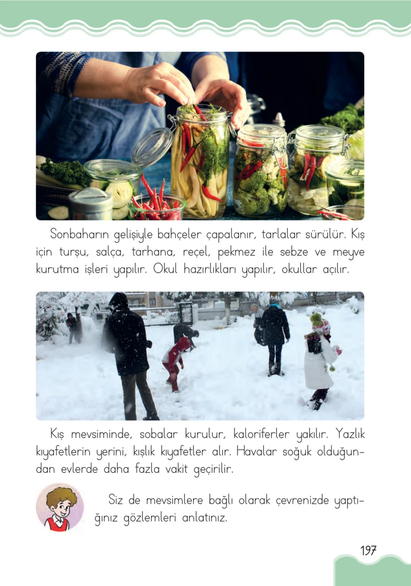 1. Sınıf Hayat Bilgisi Ders Kitabı Cevapları Ardıç Yayınları Sayfa 197