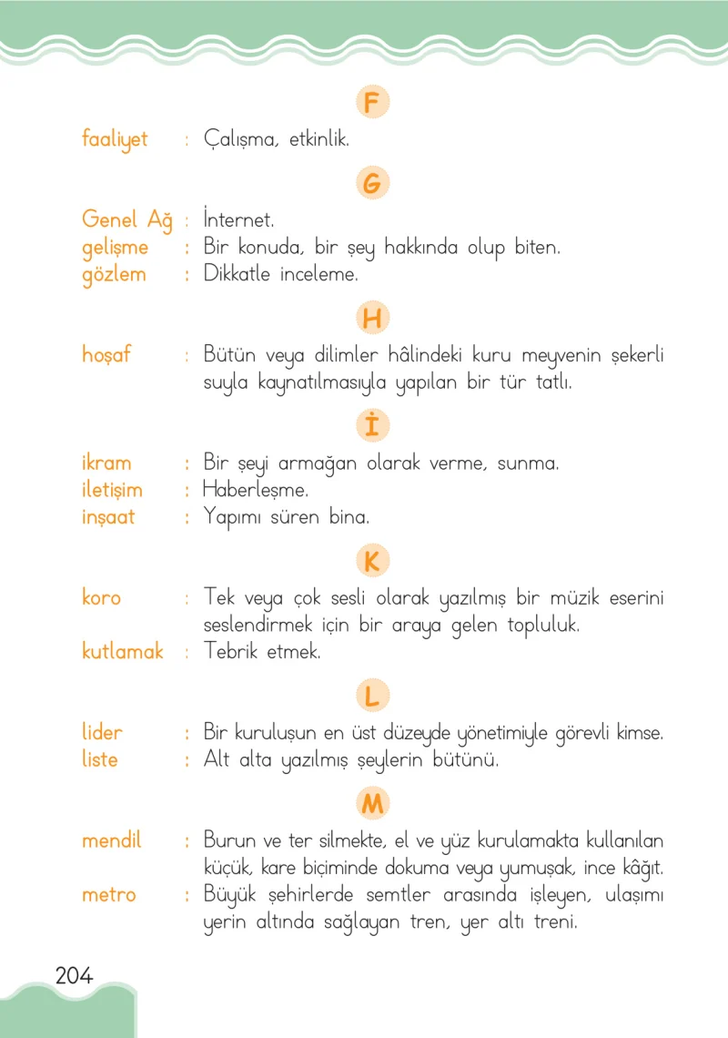 1. Sınıf Hayat Bilgisi Ders Kitabı Cevapları Ardıç Yayınları Sayfa 204