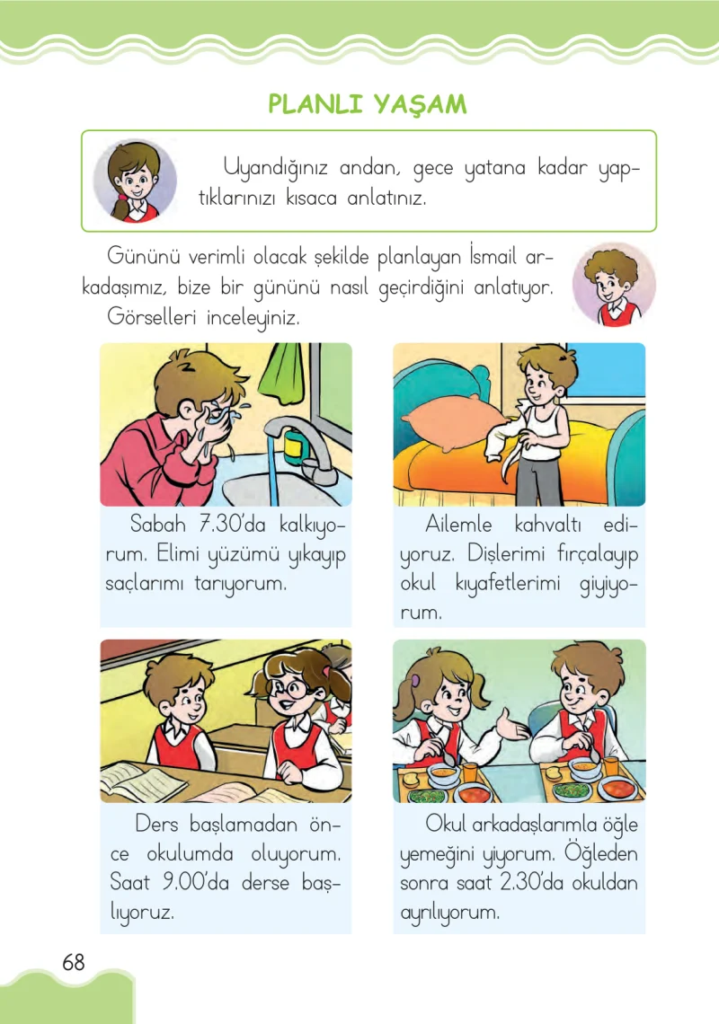 1. Sınıf Hayat Bilgisi Ders Kitabı Cevapları Ardıç Yayınları Sayfa 68