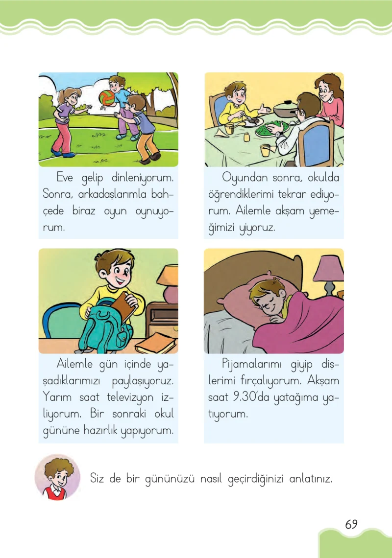 1. Sınıf Hayat Bilgisi Ders Kitabı Cevapları Ardıç Yayınları Sayfa 69