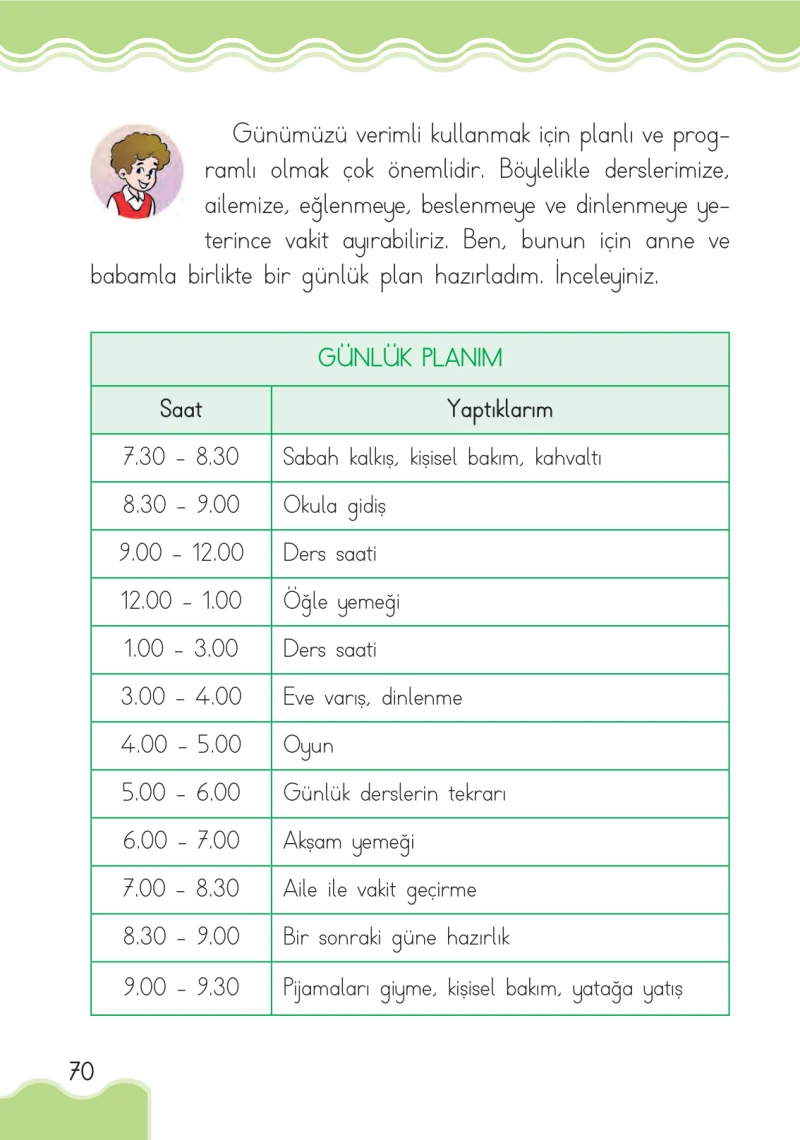 1. Sınıf Hayat Bilgisi Ders Kitabı Cevapları Ardıç Yayınları Sayfa 70