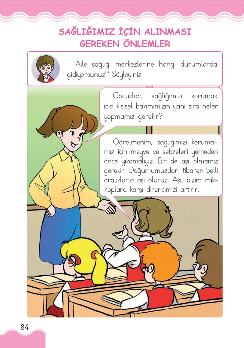 1. Sınıf Hayat Bilgisi Ders Kitabı Cevapları Ardıç Yayınları Sayfa 84