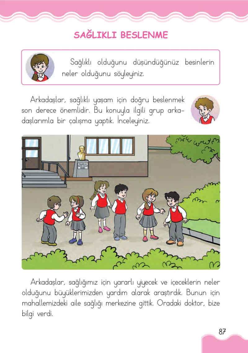 1. Sınıf Hayat Bilgisi Ders Kitabı Cevapları Ardıç Yayınları Sayfa 87
