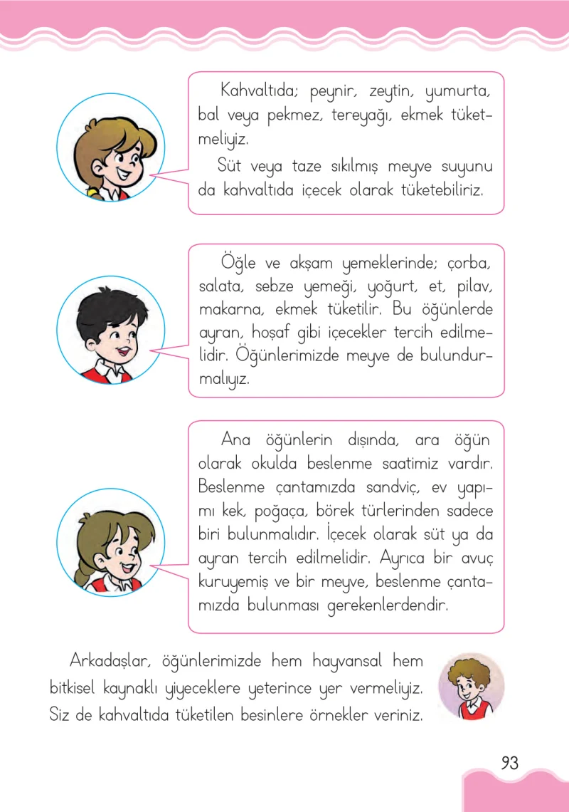 1. Sınıf Hayat Bilgisi Ders Kitabı Cevapları Ardıç Yayınları Sayfa 93