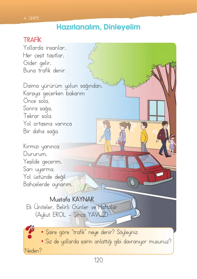 1. Sınıf Hayat Bilgisi Ders Kitabı Cevapları İhsan Yayıncılık Sayfa 120
