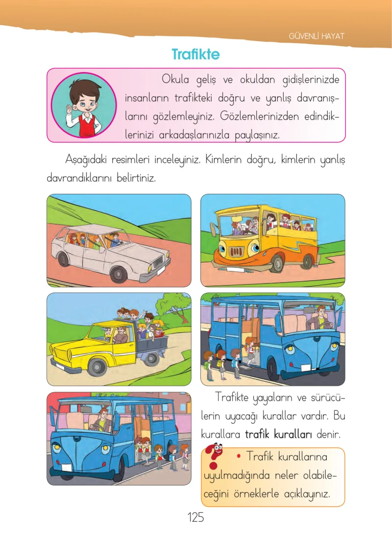 1. Sınıf Hayat Bilgisi Ders Kitabı Cevapları İhsan Yayıncılık Sayfa 125