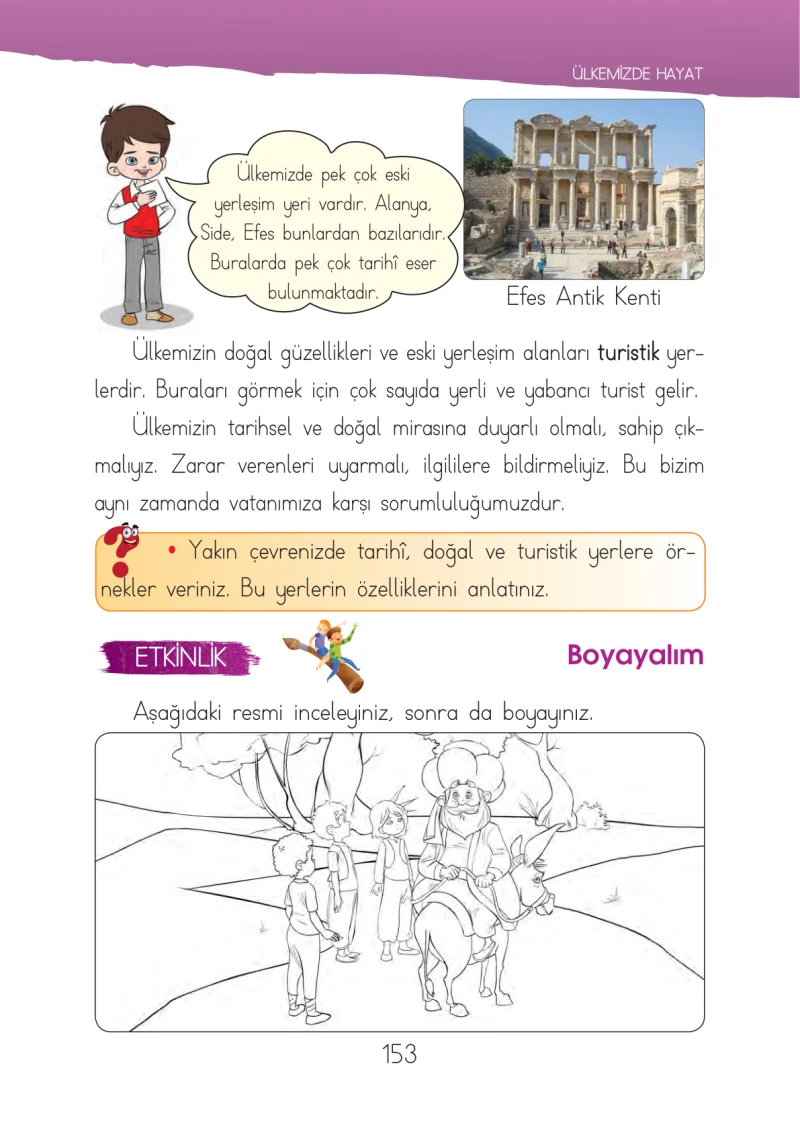 1. Sınıf Hayat Bilgisi Ders Kitabı Cevapları İhsan Yayıncılık Sayfa 153