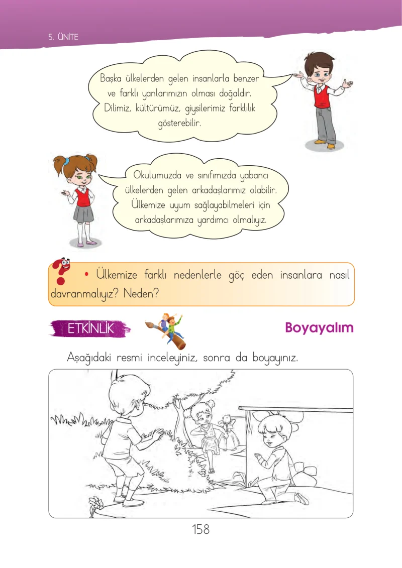 1. Sınıf Hayat Bilgisi Ders Kitabı Cevapları İhsan Yayıncılık Sayfa 158