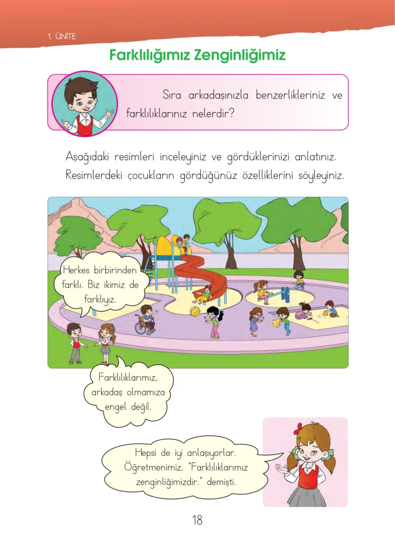 1. Sınıf Hayat Bilgisi Ders Kitabı Cevapları İhsan Yayıncılık Sayfa 18
