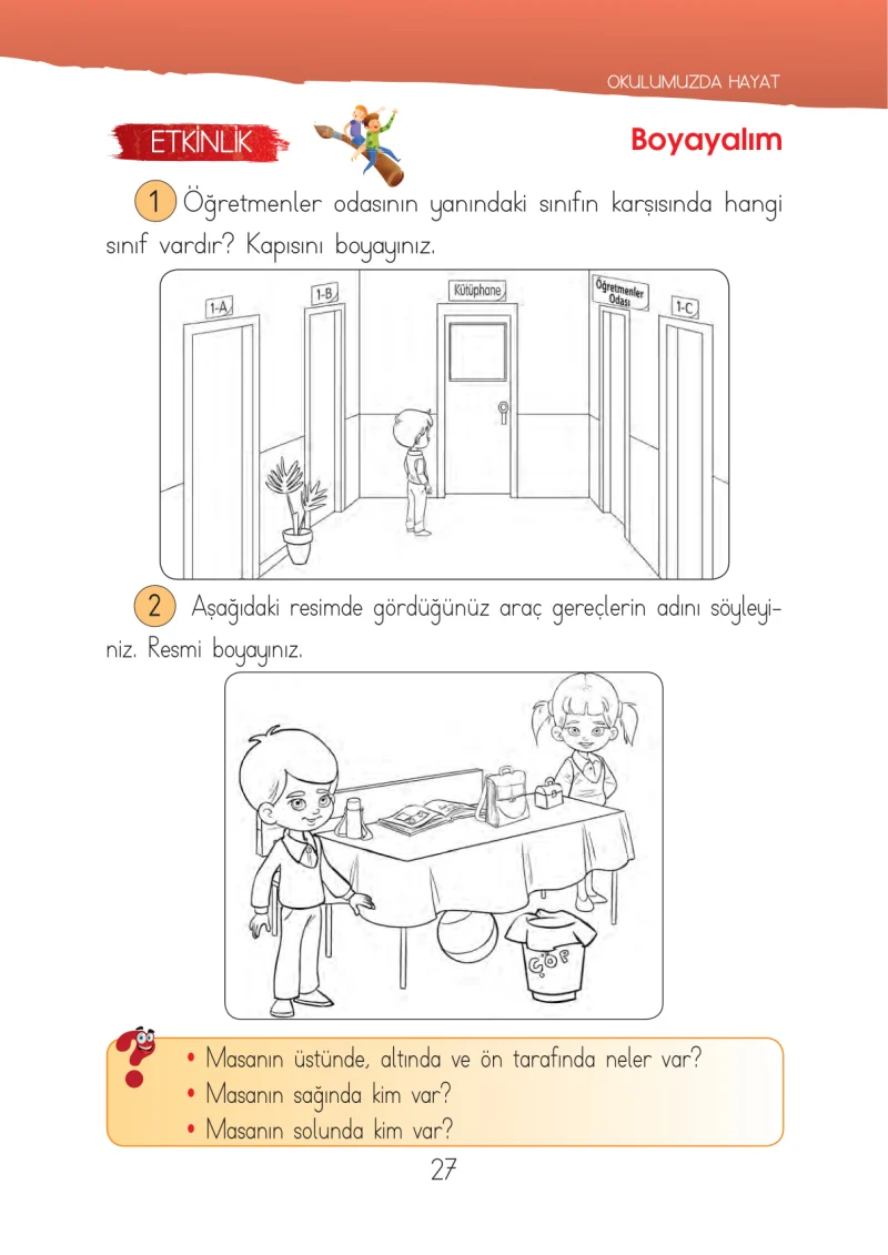 1. Sınıf Hayat Bilgisi Ders Kitabı Cevapları İhsan Yayıncılık Sayfa 27
