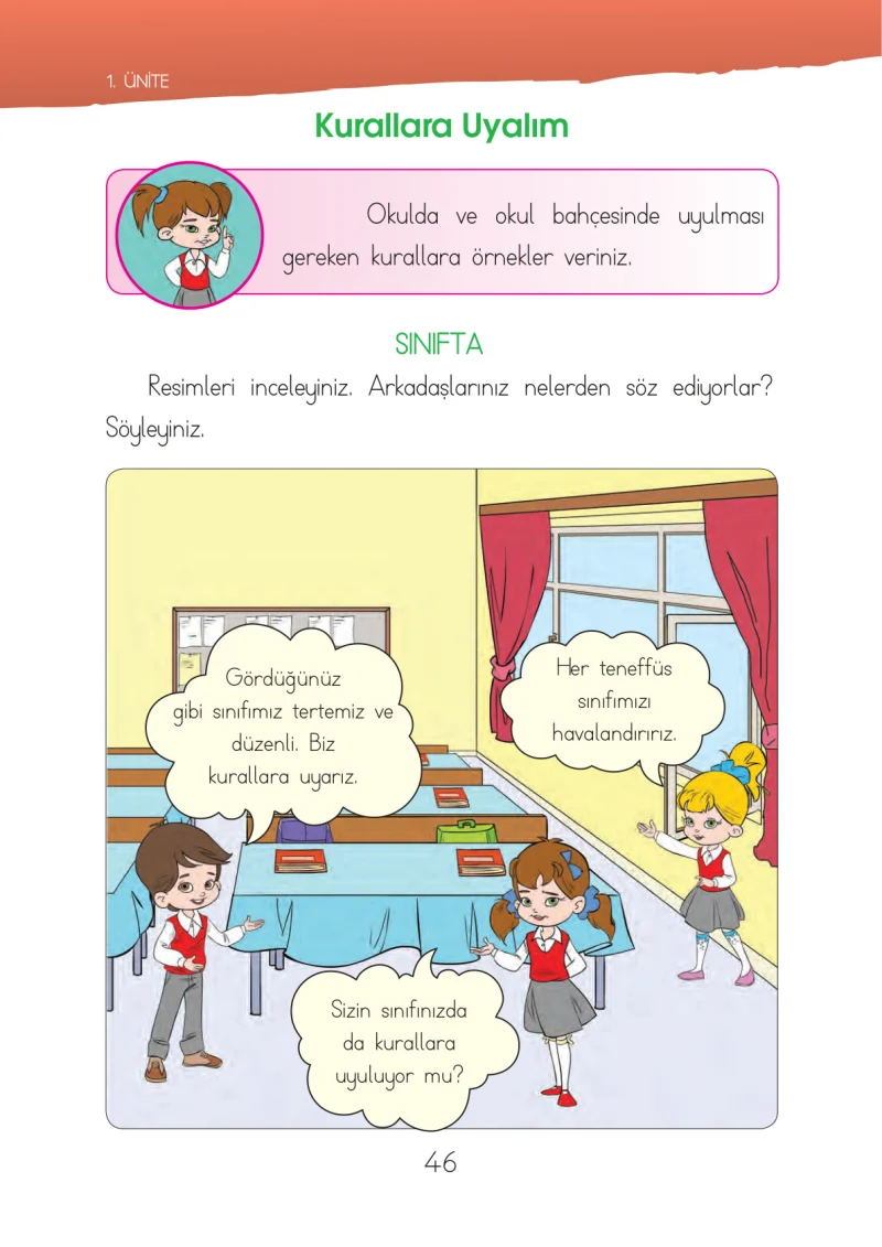 1. Sınıf Hayat Bilgisi Ders Kitabı Cevapları İhsan Yayıncılık Sayfa 46