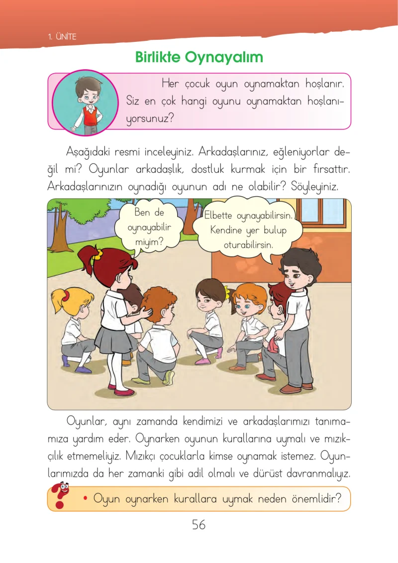 1. Sınıf Hayat Bilgisi Ders Kitabı Cevapları İhsan Yayıncılık Sayfa 56